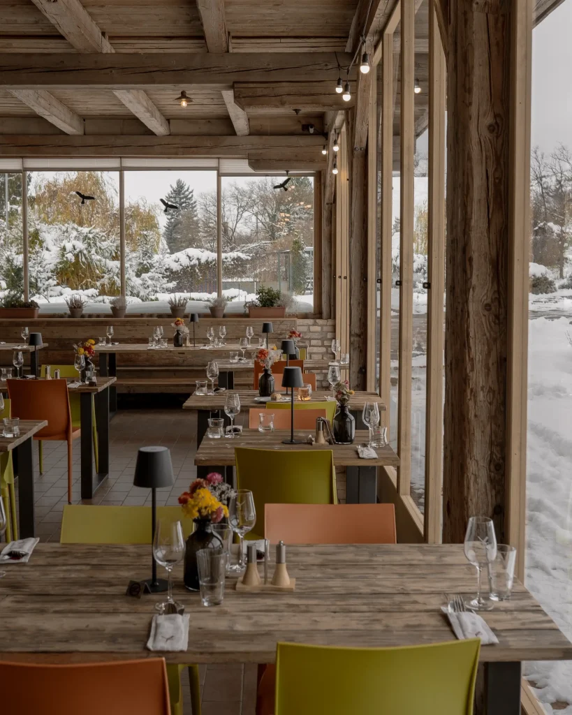 Hotel Ryzlink Mikulov – Interiér restaurace v zimě